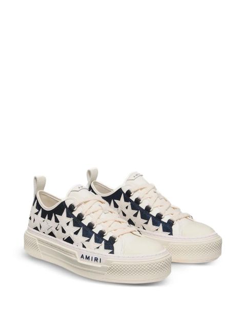 AMIRI Stars Court denim low-top sneakers - Neutrals - zdjęcie produktu nr 2