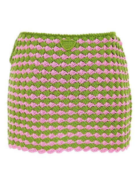 Prada two-toned crochet mini skirt - Green - zdjęcie produktu nr 2