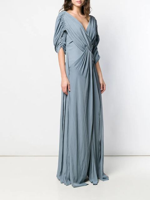 Lanvin long draped dress - Blue