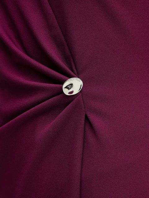 Calvin Klein sukienka kolor bordowy mini prosta LV044E047G