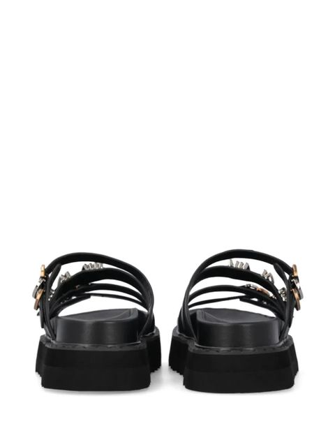 PINKO multi-straps leather sandals - Black