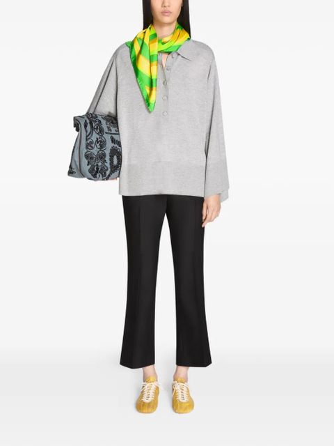 DRIES VAN NOTEN patterned square scarf - Yellow - zdjęcie produktu nr 2