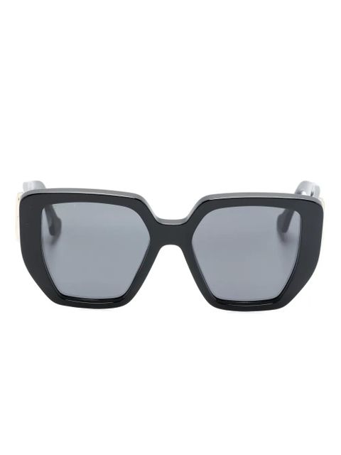 Gucci Eyewear Double G oversized-frame sunglasses - Black - zdjęcie produktu nr 1