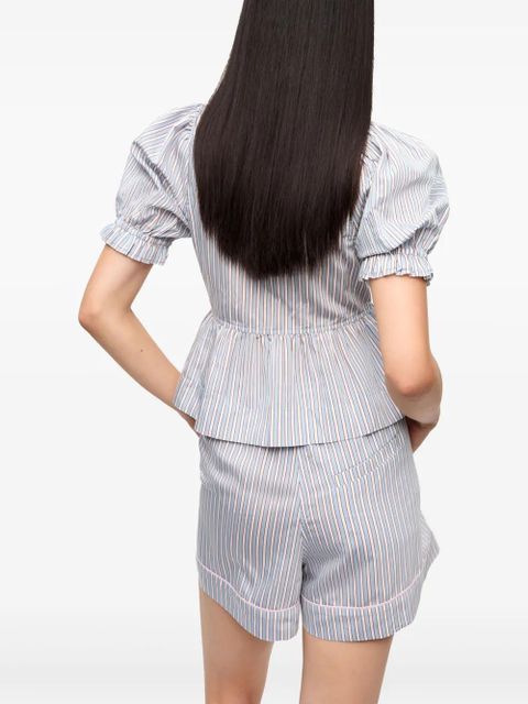 GANNI striped blouse - White