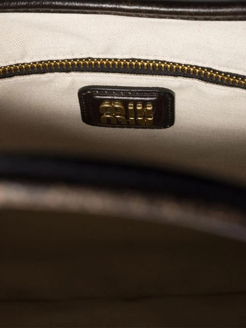 Miu Miu Ivy leather tote bag - Brown