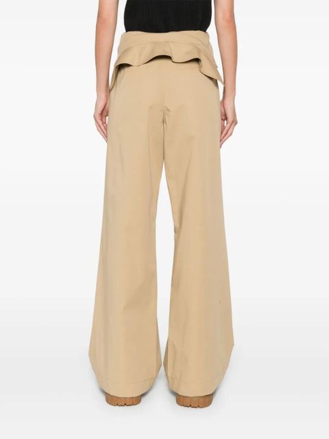 JW Anderson foldover trench trousers - Brown
