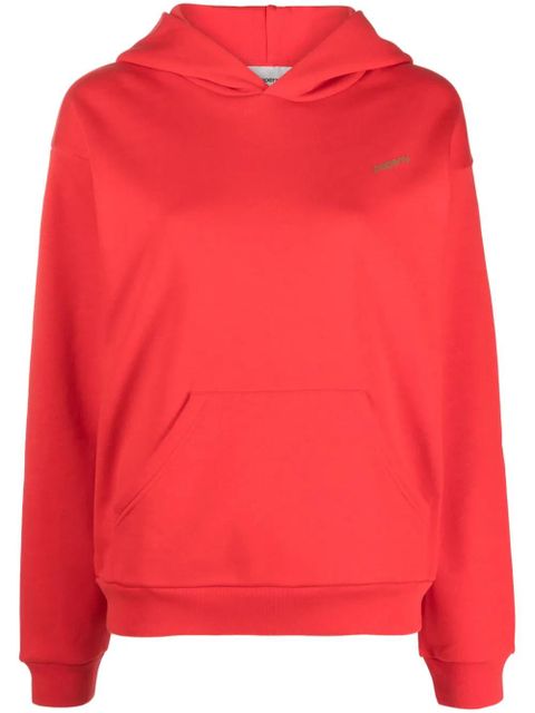 Coperni logo-print cotton-blend hoodie - Red - zdjęcie produktu nr 1