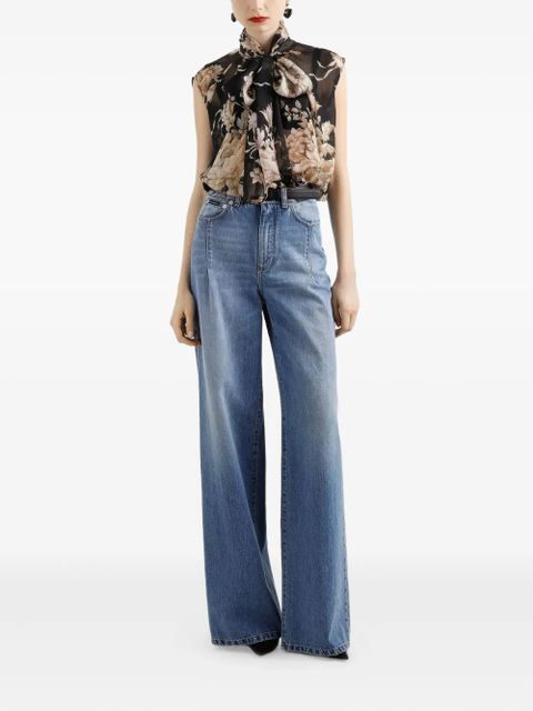 Dolce & Gabbana pleat-detail jeans - Blue