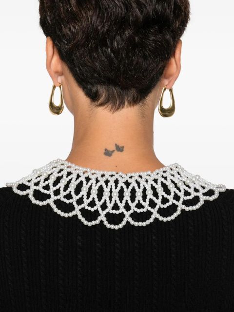 Maje faux-pearl-embellished dress - Black