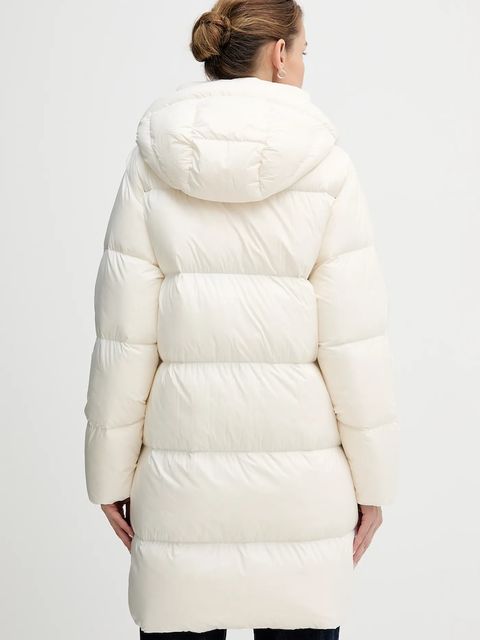 Tommy Hilfiger kurtka puchowa kolor beżowy zimowa WW0WW46535