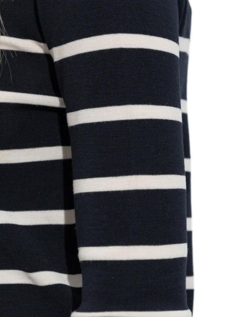 Moncler high-neck striped jumper - Black