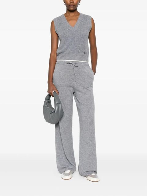 PINKO V-neck ribbed vest - Grey