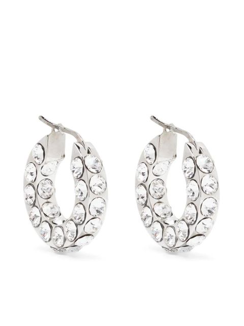 Amina Muaddi Jahleel crystal-embellished earrings - Silver - zdjęcie produktu nr 1