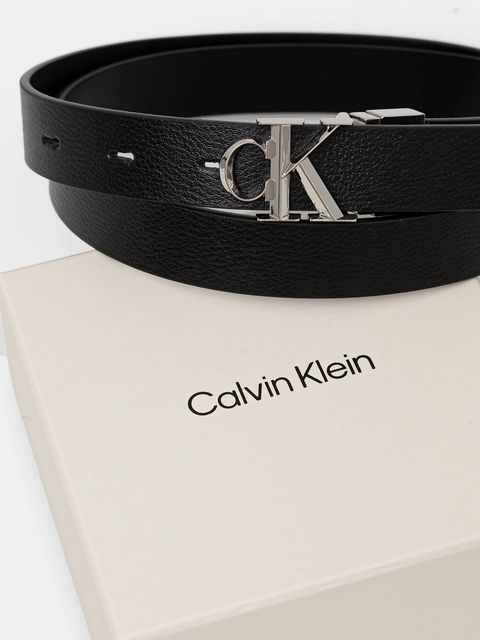 Calvin Klein pasek dwustronny damski kolor czarny LV04F7044G