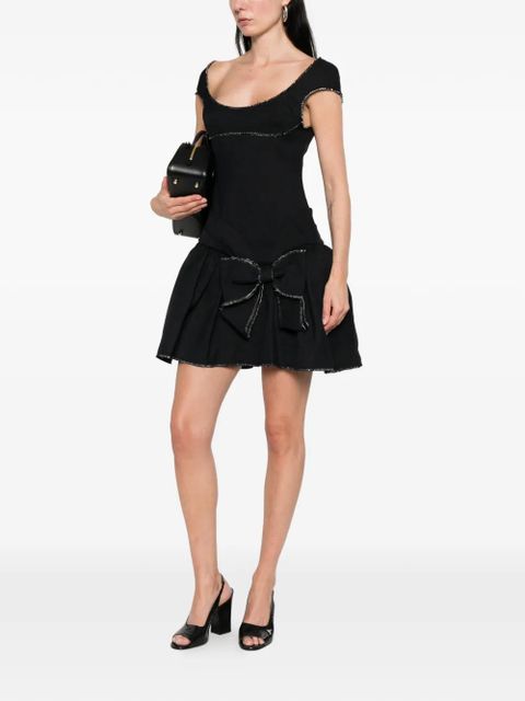 SHUSHU/TONG deep u-neckline bow dress - Black - zdjęcie produktu nr 2