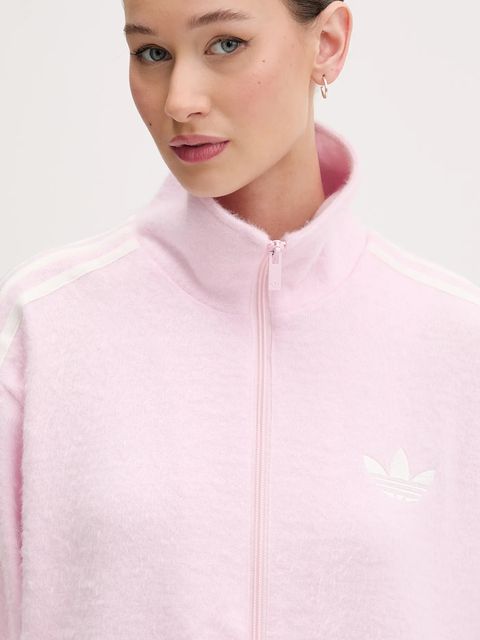 adidas Originals bluza Mohair damska kolor różowy z aplikacją KS7778
