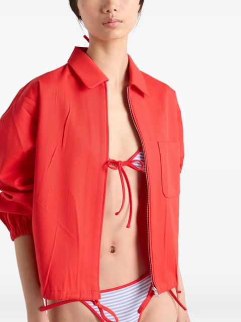 Prada interlock jersey bikini top - Blue