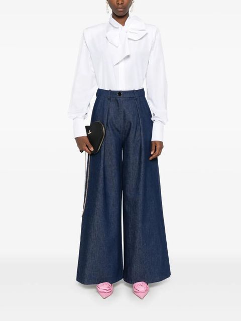 Rowen Rose pleat-detail jeans - Blue - zdjęcie produktu nr 2