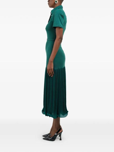 Rowen Rose pleated polo dress - Green