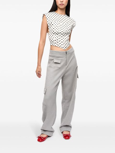 GANNI polka dot-print corset top - White - zdjęcie produktu nr 2