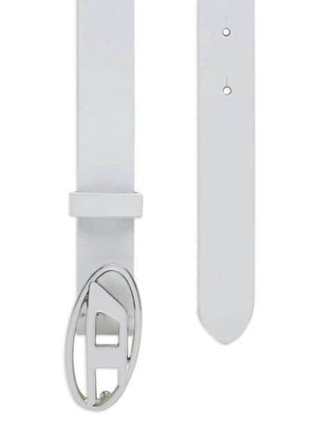 Diesel 1DR logo-buckle leather belt - White - zdjęcie produktu nr 2