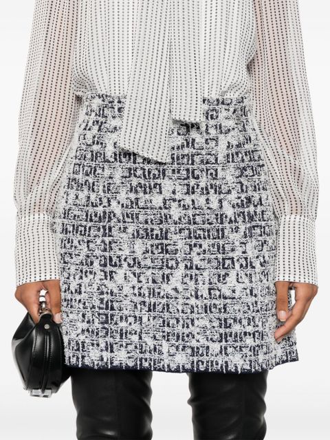 Givenchy 4G tweed skirt - Blue
