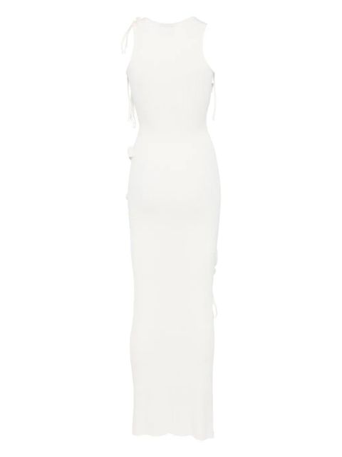 Coperni ribbon-detail knitted maxi dress - White - zdjęcie produktu nr 2