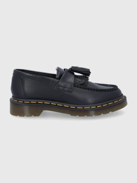 Dr. Martens Mokasyny skórzane Adrian Yellow Stitch kolor czarny DM22209001 - zdjęcie produktu nr 2