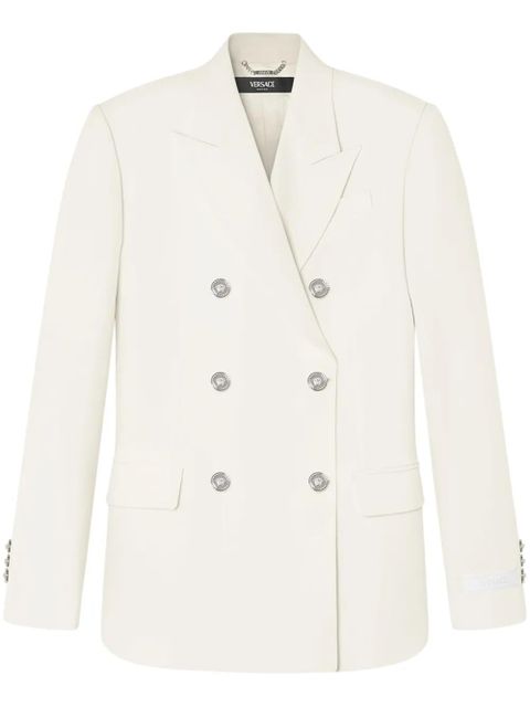 Versace double-breasted wool blazer - White - zdjęcie produktu nr 1