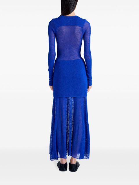 Proenza Schouler Anita fine-knit maxi dress - Blue - zdjęcie produktu nr 2