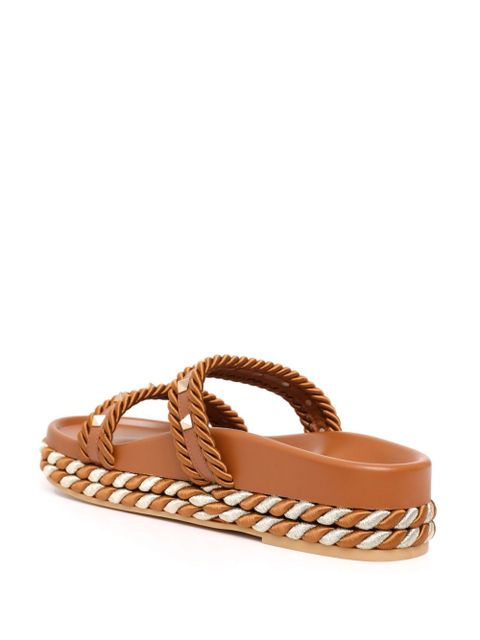 Valentino Garavani Rockstud slides - Brown