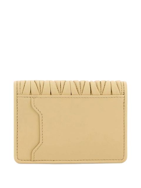 Miu Miu matelassé leather card holder - Neutrals - zdjęcie produktu nr 2