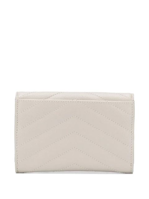 Saint Laurent small chevron-quilted leather wallet - White - zdjęcie produktu nr 2