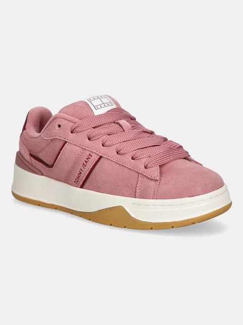 Tommy Jeans sneakersy zamszowe TJW SKATE SNEAKER damskie kolor różowy EN0EN02808 - zdjęcie produktu nr 1
