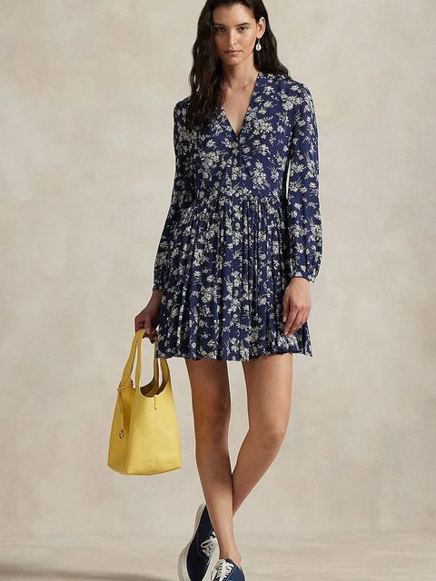 Polo Ralph Lauren sukienka kolor granatowy mini rozkloszowana 211972064 - zdjęcie produktu nr 1