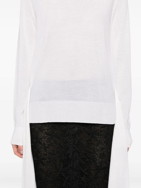TOTEME double-sleeves turtleneck top - White