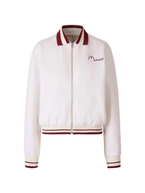 Marni logo embroidery bomber jacket - White - zdjęcie produktu nr 1