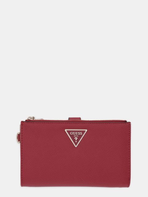 Guess portfel LAUREL damski kolor czerwony SWZG74 59157