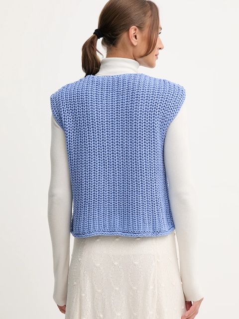 Pedro del Hierro kamizelka damski kolor niebieski ciepły 5502015