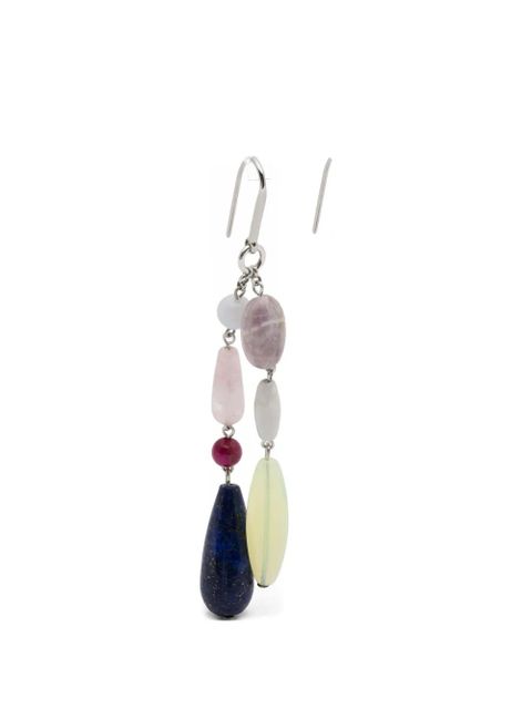 ISABEL MARANT Mahi beaded drop earrings - Silver - zdjęcie produktu nr 1