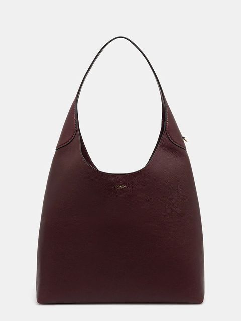Coach torebka skórzana kolor bordowy CU044 - zdjęcie produktu nr 1
