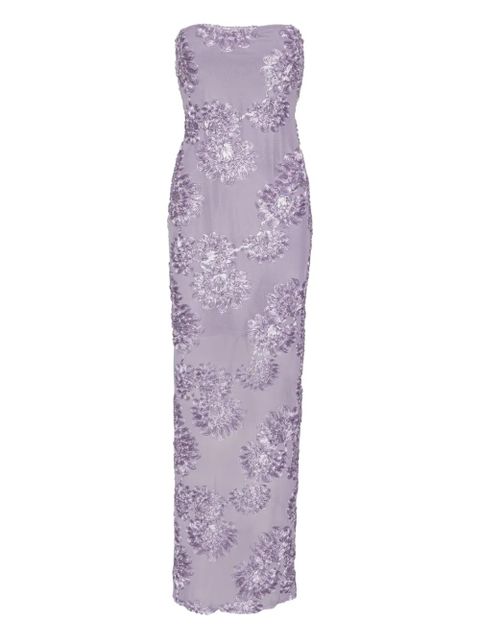 ROTATE BIRGER CHRISTENSEN floral-mesh maxi dress - Purple - zdjęcie produktu nr 1