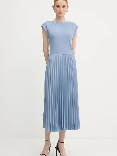 Tommy Hilfiger sukienka kolor niebieski maxi rozkloszowana WW0WW44491