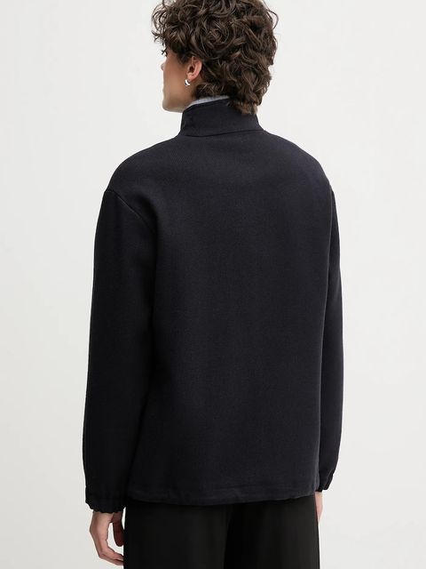 Sandro Ferrone kurtka kolor granatowy przejściowa oversize S95YBFCEDRO