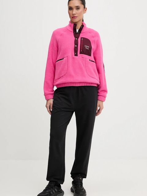 Banana Moon bluza polarowa Hillside damska kolor różowy gładka NUZZLE.HILLSIDE - zdjęcie produktu nr 2