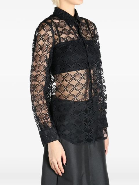 Comme Des Garçons lace button shirt - Black