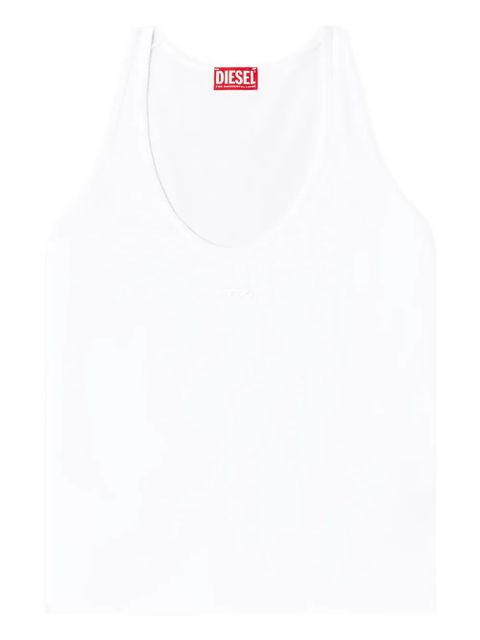 Diesel logo-embroidered tank top - White - zdjęcie produktu nr 1