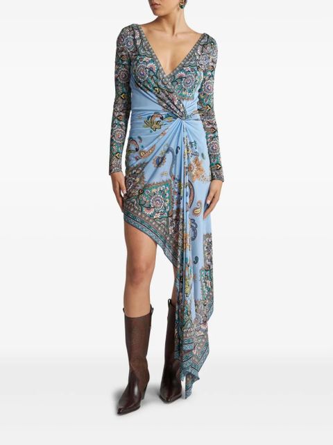 ETRO asymmetric mini dress - Blue - zdjęcie produktu nr 2