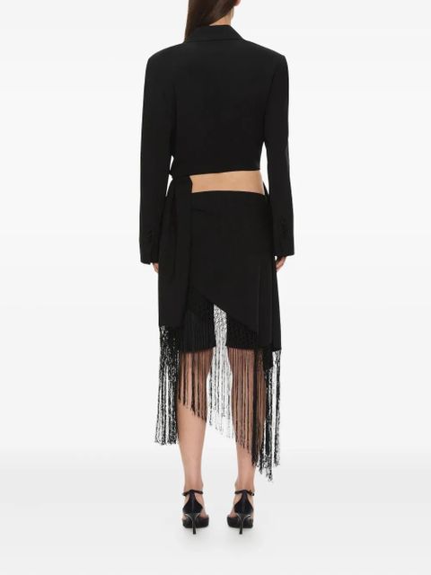 Christopher Esber unravel macramé wrap shorts - Black - zdjęcie produktu nr 2