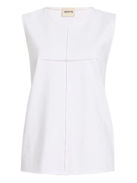 KHAITE Allo crew-neck sleeveless vest - White - zdjęcie produktu nr 1